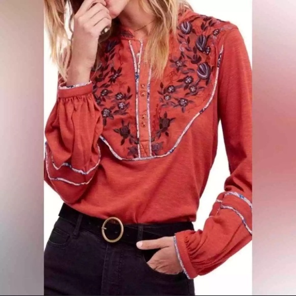 Free People Tops - Free People Tops Free People Sundance Kid Henley Top size XS